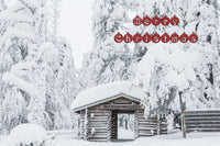 Entrance to Riisitunturi National Park winter poster print showcasing serene Finnish landscape.