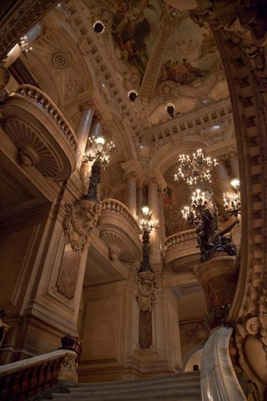 Opera Garnier Interior Poster Print showcasing the elegant design of the Palais Garnier.