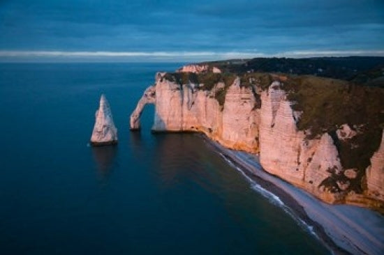 Normandy at Etretat Poster Print by David Barnes, showcasing stunning coastal cliffs.