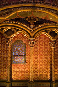 Saint Chapelle Paris Art Print by David Barnes showcasing beautiful stained glass architecture.