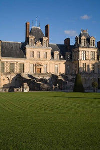 Fontainebleau Chateau Poster Print by David Barnes showcasing rich architectural details.