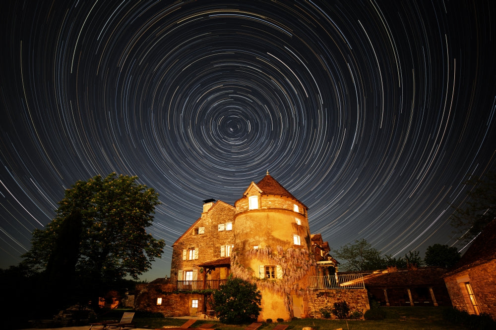 Star Trails Over La Garrigue Poster Print by Hollice Looney