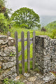 Najac Castle Gate Poster Print by Hollice Looney, showcasing historic French architecture.