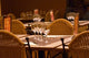 Cadres et Delices Restaurant Poster Print by Per Karlsson featuring vibrant French dining scene.