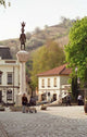 Main Square with Statue, Tokaj, Hungary Poster Print by Per Karlsson
