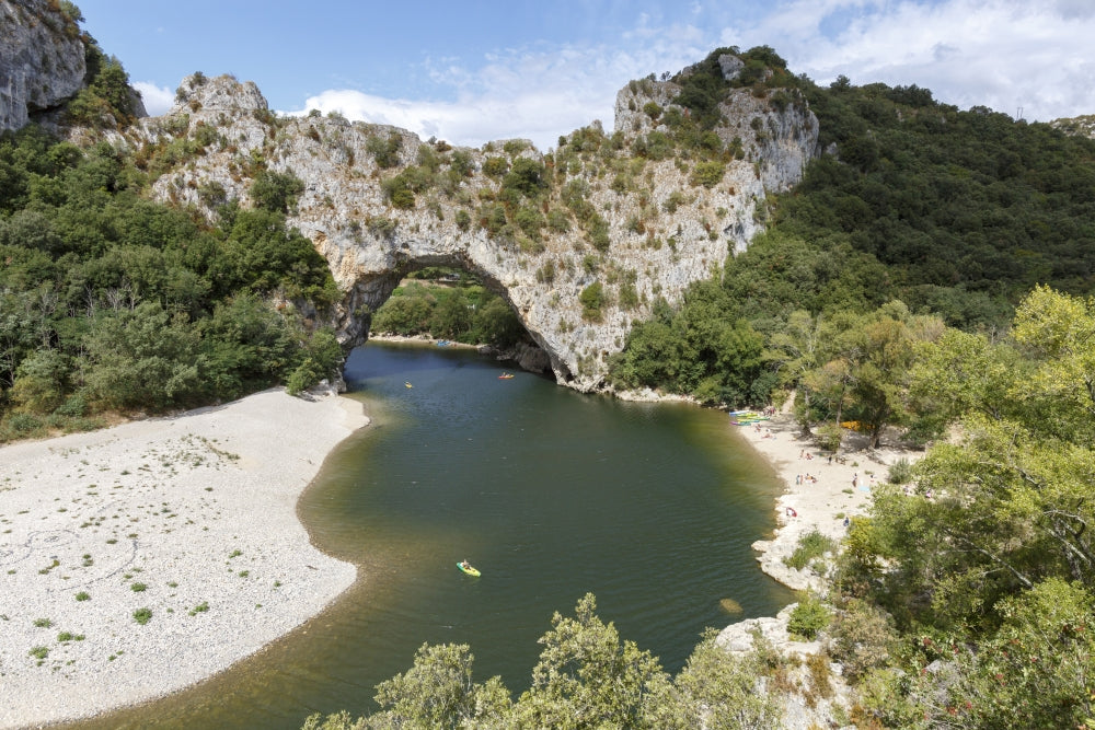 Ardeche Belvedere des Gorges Poster Print by Tom Norring showcasing the stunning landscapes of Gorges de l'Ardeche, France.