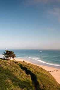 Cap de Carteret Beach Poster Print by Walter Bibikow showcasing tranquil waters and sandy shores.
