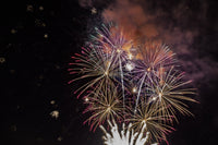 Iceland Reykjavik New Year's Eve fireworks abstract poster print