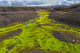 Iceland Southern Highlands poster print featuring bright green moss and black lava by Ellen Goff.