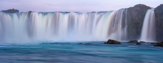 Godafoss Waterfall poster print by Ellen Goff showcasing Iceland's natural beauty