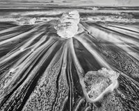 Iceland Diamond Beach Poster Print by John Ford showcasing stunning landscapes.