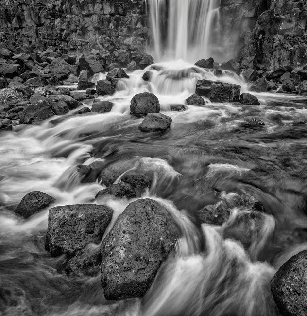 Iceland Golden Circle Oxarafoss Poster Print by John Ford showcasing beautiful nature.