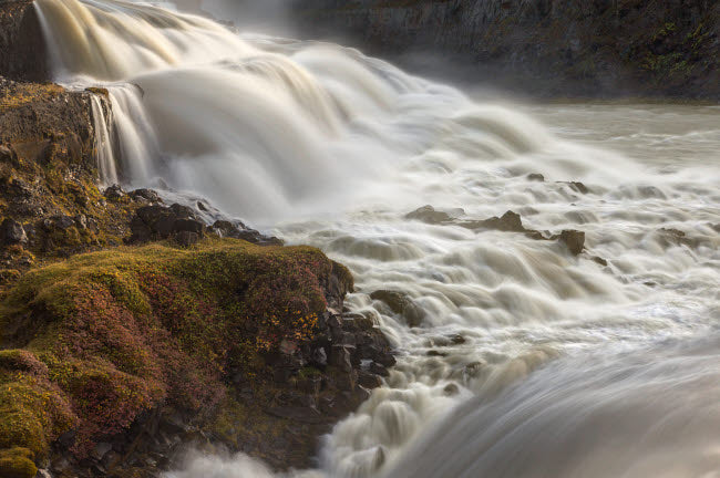 Gullfoss Golden Circle Poster Print by John Ford, depicting Icelandic landscape.