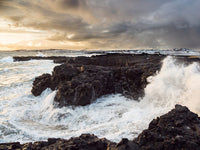 Coastline at Brimketill during Stormy Sunset by Martin Zwick - North Atlantic Artwork