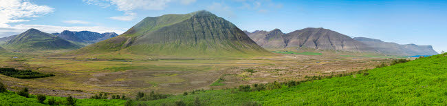 Landscape on the Thingeyri Peninsula poster print by Martin Zwick, showcasing the beauty of northwest Iceland.