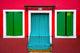 Italy Burano colorful house windows and walls poster print