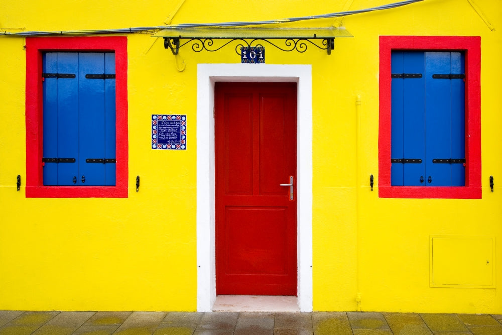 Burano colorful house poster print by Jaynes Gallery.