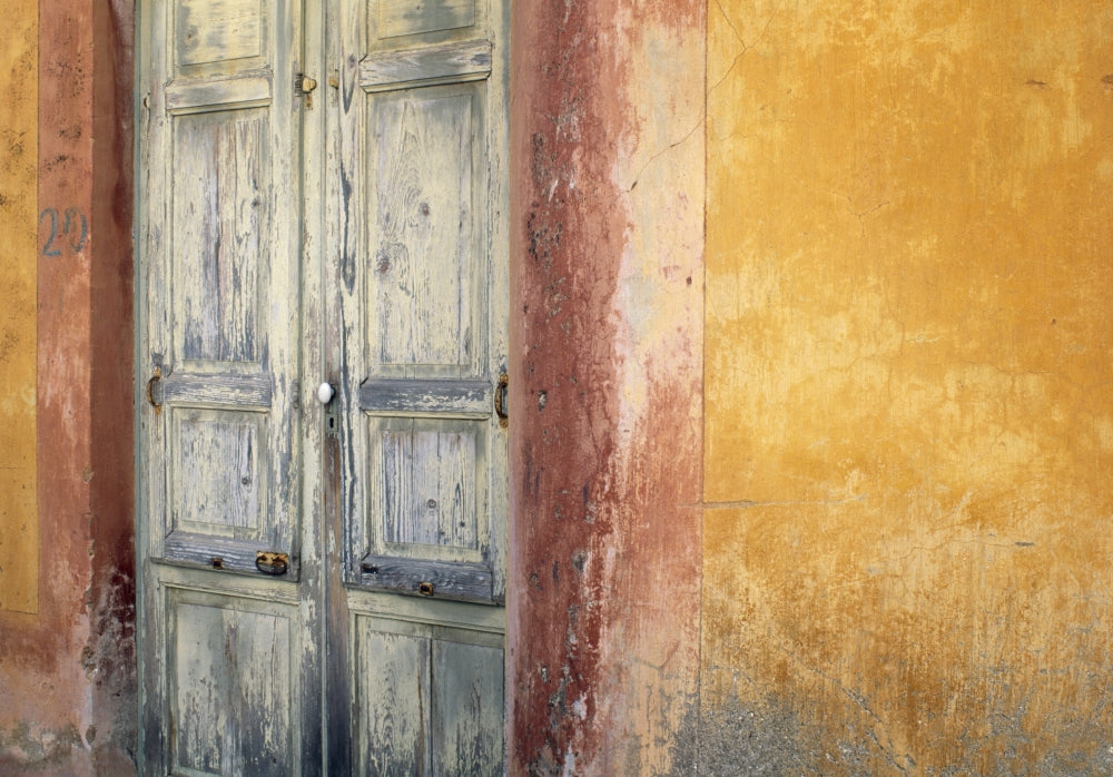 Italy Lipari Weathered Wall and Door Poster Print by Jaynes Gallery