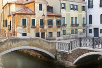 Venice Canal Bridge and Buildings Poster Print