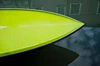 Colorful boat bow reflections in Burano, Italy poster print