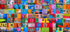 Burano Collage Poster Print featuring colorful images of Burano, Italy.