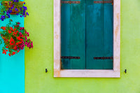 Burano Colorful House Wall and Window Poster Print
