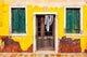 Burano Weathered House Exterior Poster Print by Jaynes Gallery, showcasing Italian architecture.