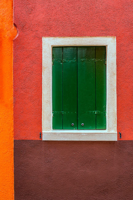 Burano Colorful Houses Poster Print showcasing vibrant colors and charming architecture.