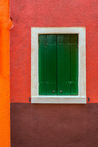 Burano Colorful Houses Poster Print showcasing vibrant colors and charming architecture.