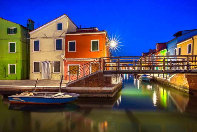 Burano Sunset on Canal Poster Print by Jim Nilsen