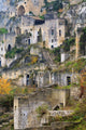Basilicata canyon and uninhabited caves poster print by Emily Wilson.