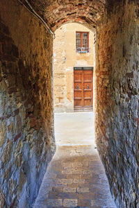 Chiusure Hill Town narrow passageway poster print by Emily Wilson.