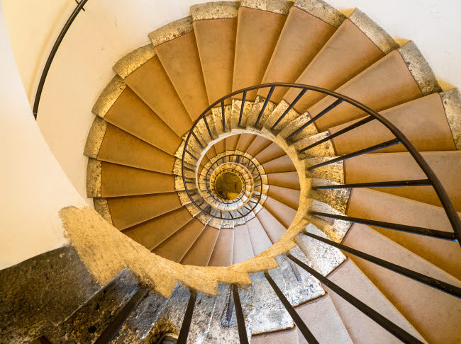 Villa d'Este Spiral Staircase Poster Print by Julie Eggers