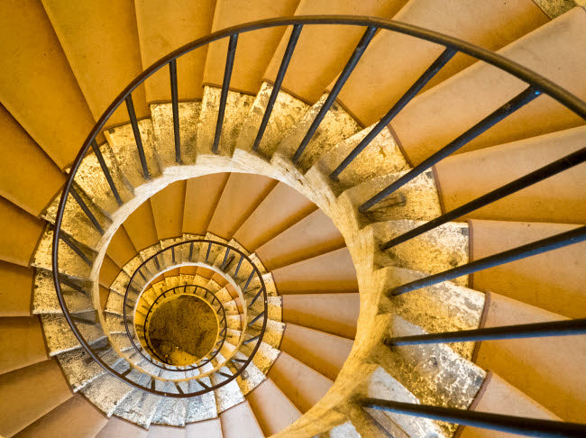 Villa d'Este Spiral Staircase Poster Print by Julie Eggers
