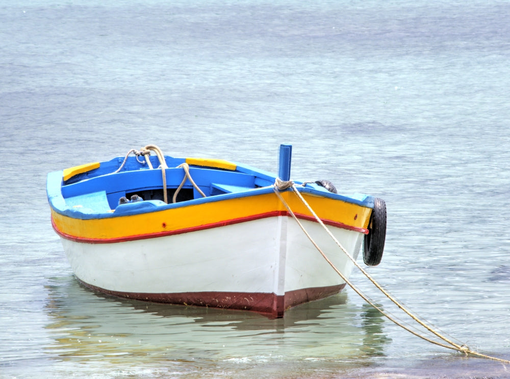 Wooden Fishing Boats in Harbor Poster Print by Terry Eggers