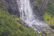 Waterfall, on the Flamm Railway poster print by Mallorie Ostrowitz, showcasing a serene landscape.