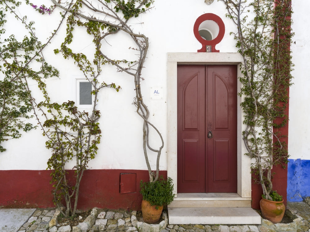 Obidos medieval town poster print showcasing historical architecture by Martin Zwick.