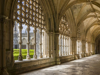 Claustro Real Poster Print of the Monastery of Batalha by Martin Zwick showcasing intricate architecture.