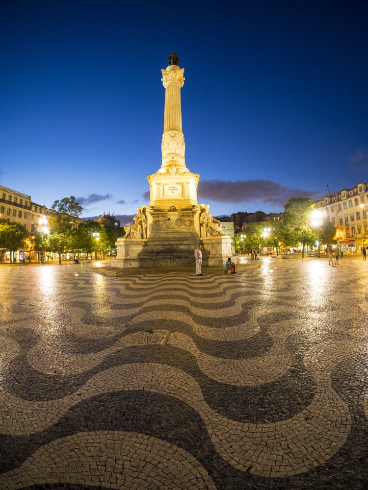 The Square Rossio, Praca Dom Pedro IV Poster Print by Terry Eggers