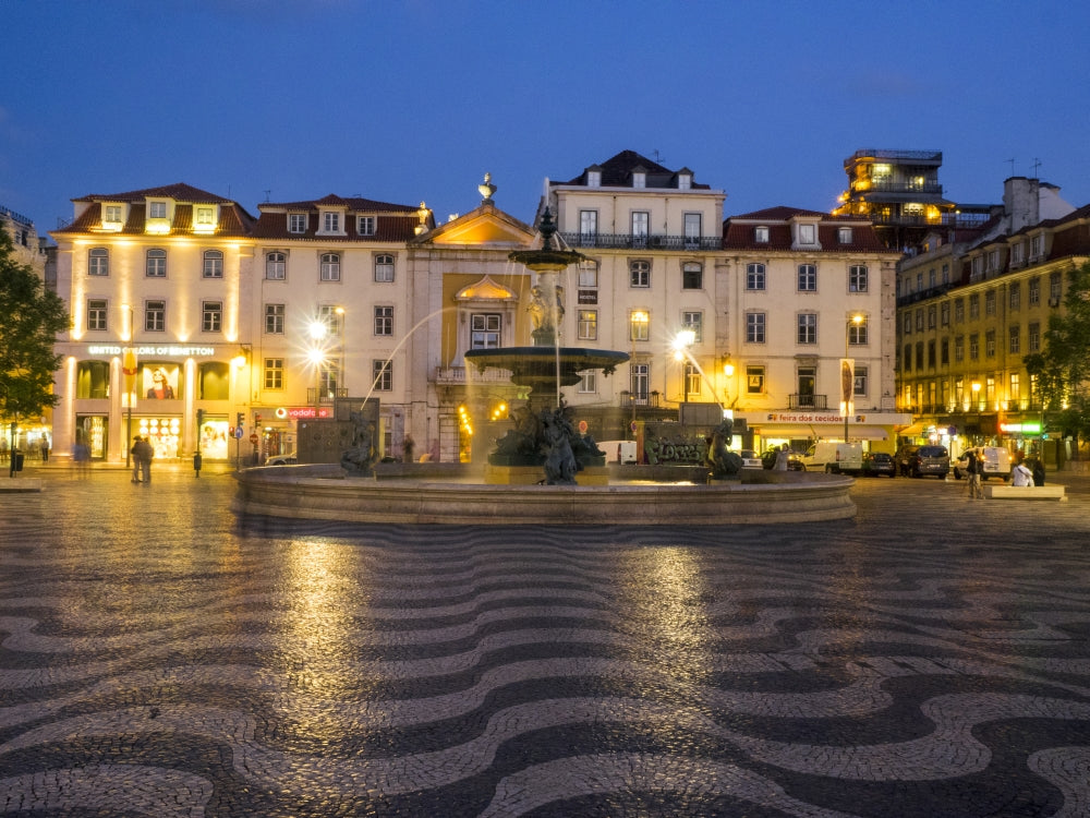 Rossio Square, Lisbon Poster Print by Terry Eggers