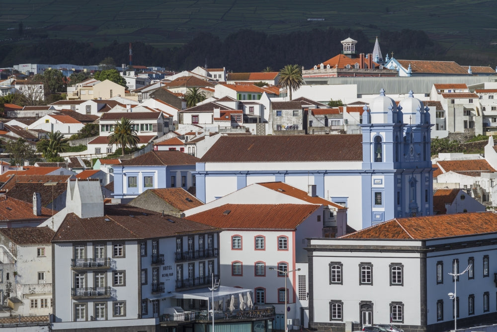 Igreja da Misericordia Church Poster Print by Walter Bibikow, showcasing the beautiful architecture of Angra do Heroismo in the Azores.