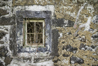 Ruins of building damaged by volcanic eruption on Faial Island, Azores poster print