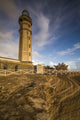 Capelinhos volcanic eruption site and lighthouse poster print by Walter Bibikow.