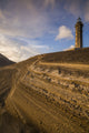 Capelinhos volcanic eruption site and lighthouse poster print