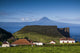 Baia dos Arraias poster print showcasing Pico Volcano, Sao Jorge Island, Azores.