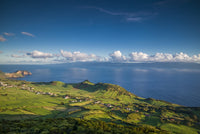 Elevated landscape view of Pico da Velha, Sao Jorge Island poster print