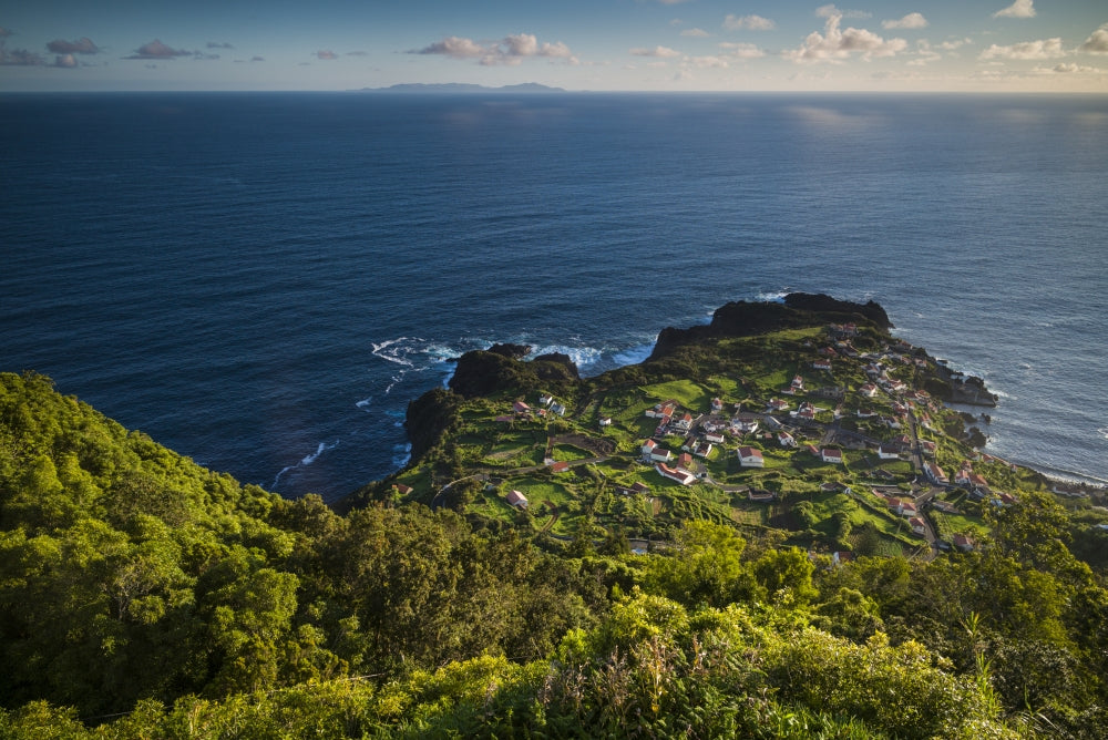 Faja do Ouvidor Poster Print by Walter Bibikow - Sao Jorge Island, Azores