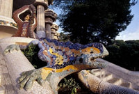 Lizard Mosaic poster print from Parc Guell, Barcelona, by Michele Molinari