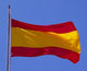 Spanish Flag poster print depicting Barcelona's iconic design.