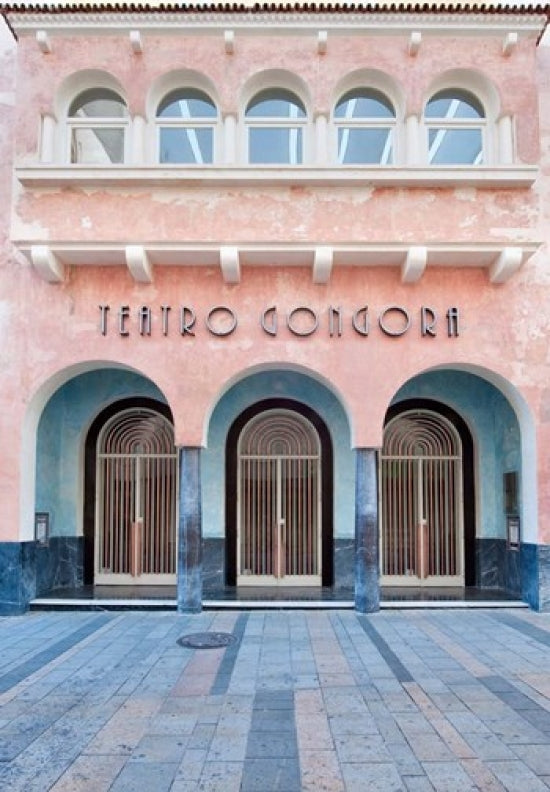 Teatro Gongora Cordoba Poster Print by Rob Tilley showcasing beautiful architecture.